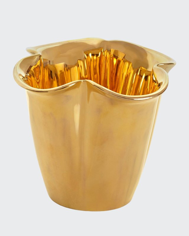 GILDED CLOVER VASE
